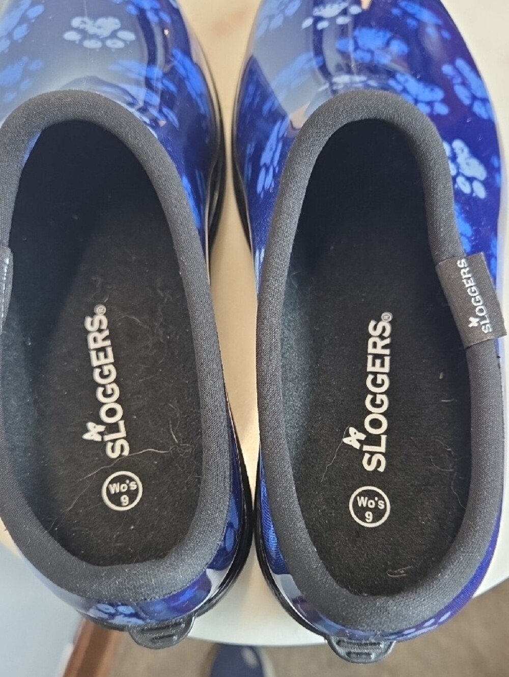 Sloggers Women's Navy Blue Paw-Print Rain Clogs Size 9 - Picture 9 of 9